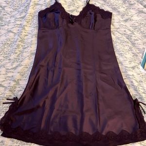 Plum silky night dress